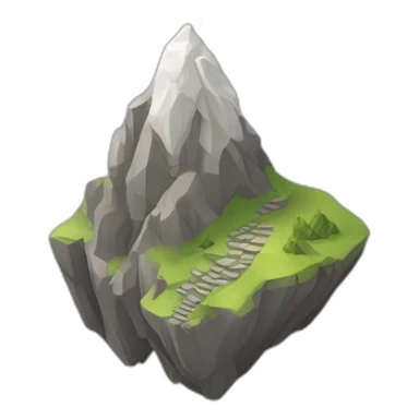 Sisyphe qui monte une pierre en haut d’une montagne sticker