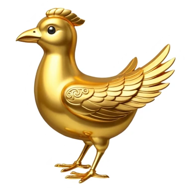 golden bird statuse sticker