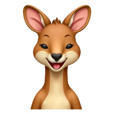 Cinematic Cute Yawning Adult Red Kangaroo Portrait Emoji, Head tilted slightly with a dramatic, wide-open yawn, showcasing a sturdy, reddish form with a distinct red kangaroo-shaped head, a relaxed elongated snout, and sleepy, half-closed eyes, Simplified yet irresistibly adorable features, highly detailed, glowing with a soft, cozy outback glow, high shine, relaxed yet expressive, stylized with a dash of whimsical charm, soft glowing outline, capturing the essence of a drowsy yet affectionate kangaroo that appears ready to stretch and yawn its way out of the screen! sticker
