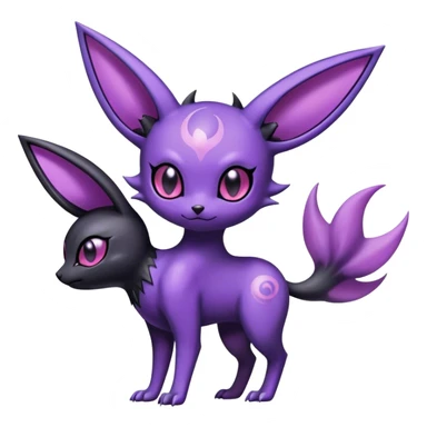Shiny Dark Noibat-Espeon-Umbreon-Nidorino-fusion-hybrid full body sticker