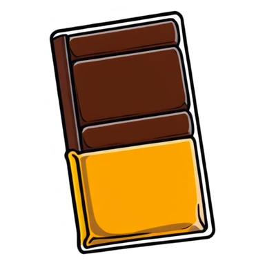 chocolate bar with honey on top sticker
