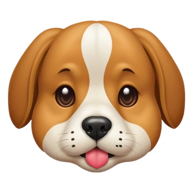 Dog with a kissy face  sticker