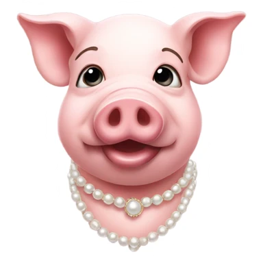 Pig wearing pearls sticker