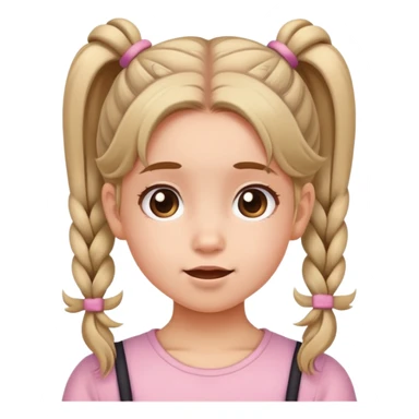 She's a girl, but she raises her hair in pigtails to make it cute sticker