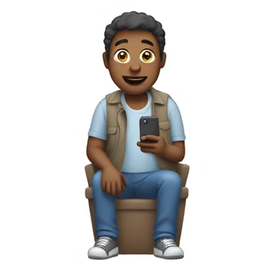 parent using cellphone sticker