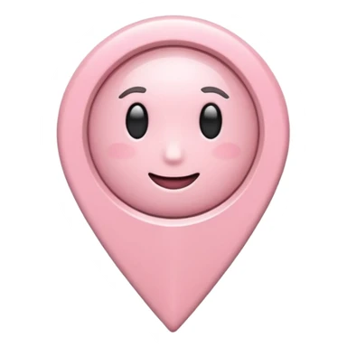 pale pink location pin sticker