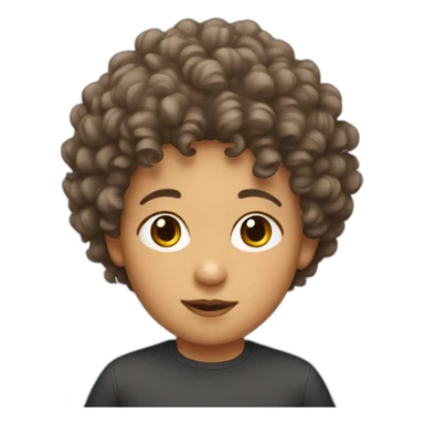 kid with perm sticker