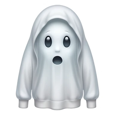 ghost wearing a sweetsirt  sticker