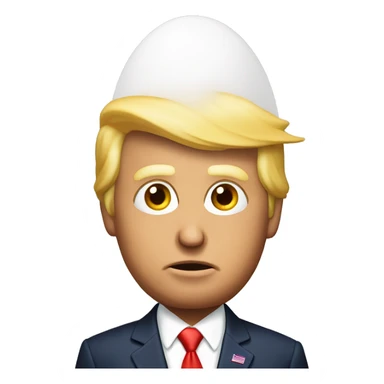 donald trump with egg plan on head sticker
