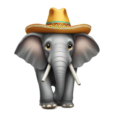 Elefante con sombrero  sticker