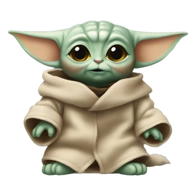 Cat baby yoda sticker
