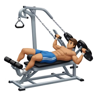 guy lying pec deck fly exercise sticker