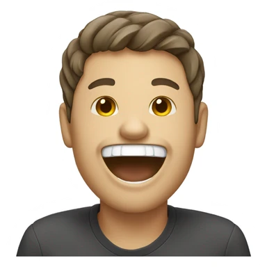 Laughing with hand covering mouth sticker