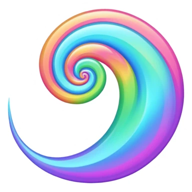 whimsical magical swirl with glowing effects sticker