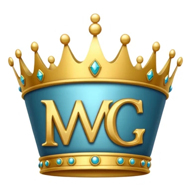 Letters MG with crown on top sticker