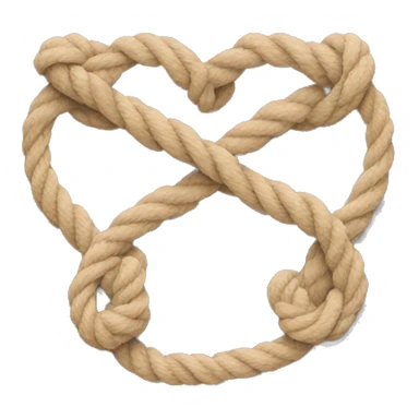 two knot roped hearts sticker