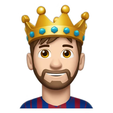 Messi avec une couronne  sticker