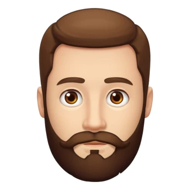 a man with beard  without mustache  sticker