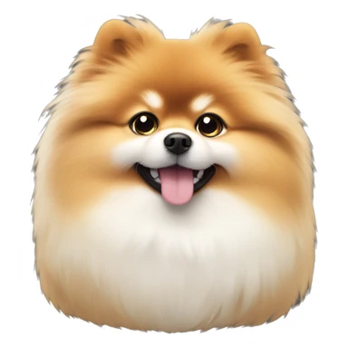 Fluffy pomerian  sticker