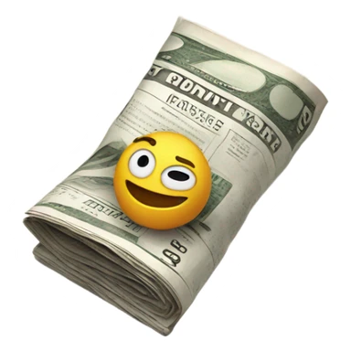 newspaper with money sticker