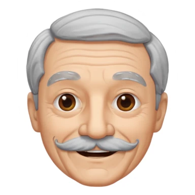 black mustache old man,Big black mustache. sticker