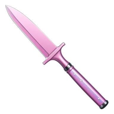 Pink ombre knife with glitter sticker