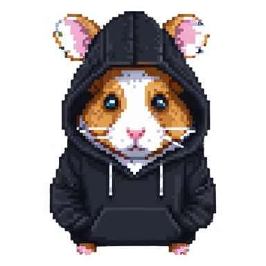 Hamster in a hoodie sticker