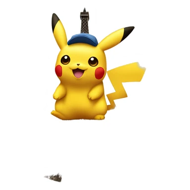 Pikachu in paris sticker