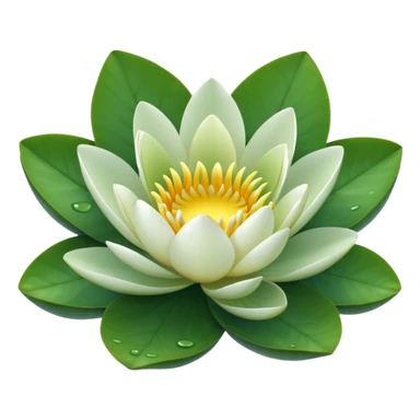 water lily circle leaf sticker