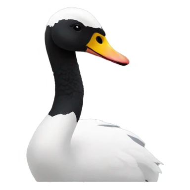Black swan completely with yellow mouh sticker