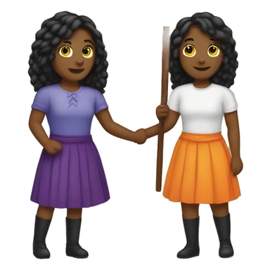 Lesbian flag couple sticker