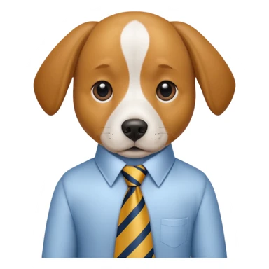 My dog whereing a tie sticker