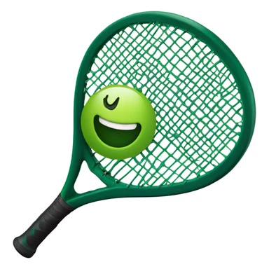 Padel dark green racket with text : green inside the racket  sticker