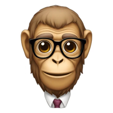 monkey professor with sunglasses sticker