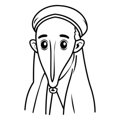 Jewish person long nose sticker