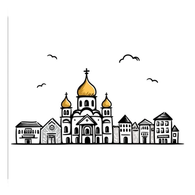 Kyiv skyline with Saint Sophia Cathedral sticker