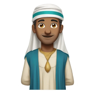 egyptian man with traditional costume sticker