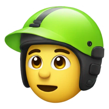 emoji with helmet giving ok sticker