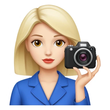chic women with digicam sticker