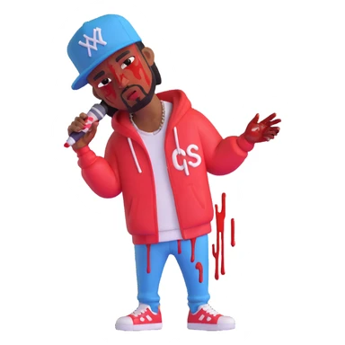 rapper with blood sticker