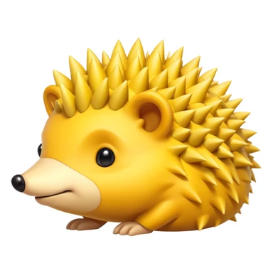 yellow hedgehog groom sticker