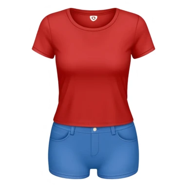 red crop t-shirt sticker