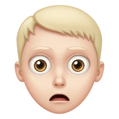 a frightened person sticker