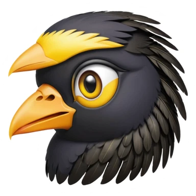 A love eye common myna bird emoji sticker