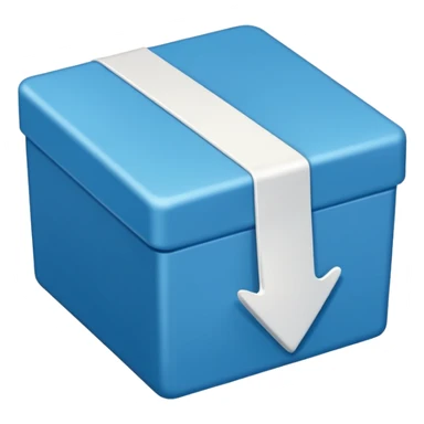 Blue box with a white check mark in the middle of the blue box that is a little bit tilted to the right  sticker