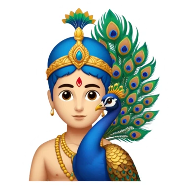 lord Murugan with peacock sticker