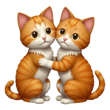 two boy cats kissing sticker