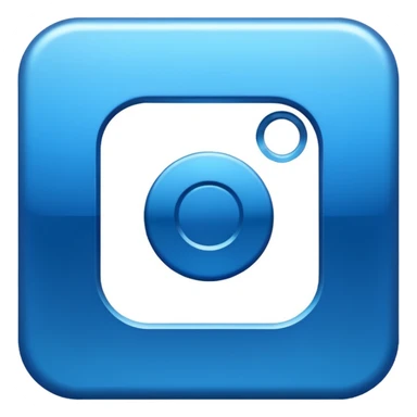 Instagram blue thick meta  symbol sticker