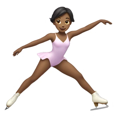Figure skater doing double axel  sticker