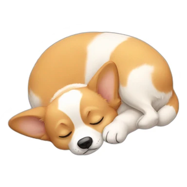 Sleeping-corgi sticker